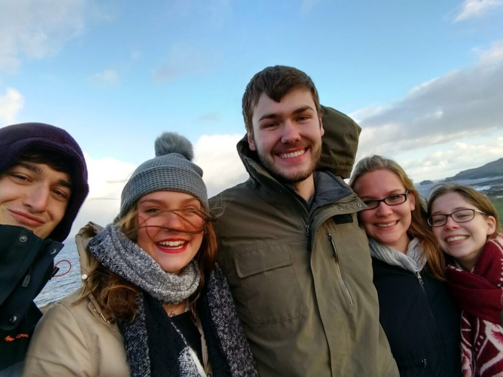 irish american scholars students outdoors