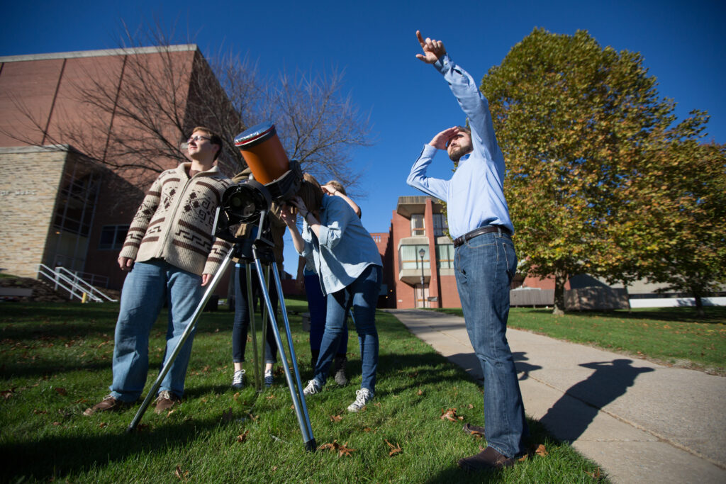 westminster astronomy class outdoors